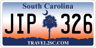 SC license plate JIP326