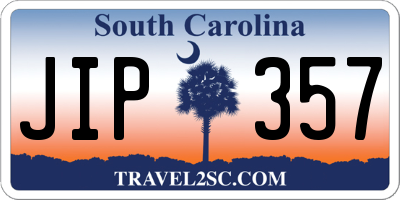 SC license plate JIP357