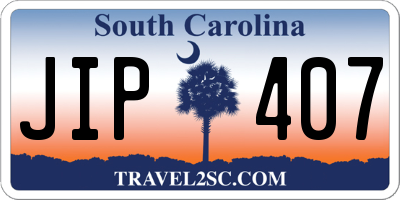 SC license plate JIP407