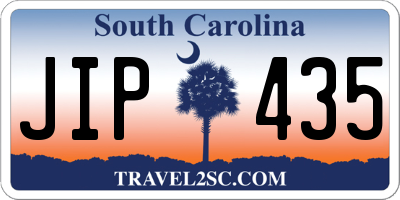 SC license plate JIP435