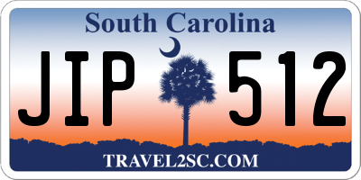 SC license plate JIP512