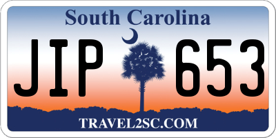 SC license plate JIP653