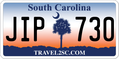 SC license plate JIP730