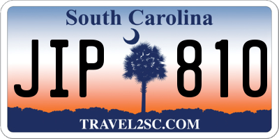 SC license plate JIP810