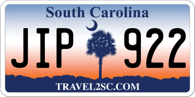 SC license plate JIP922