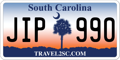 SC license plate JIP990