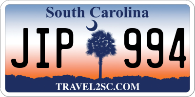 SC license plate JIP994