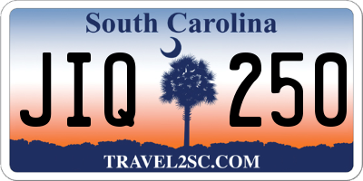 SC license plate JIQ250