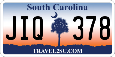 SC license plate JIQ378