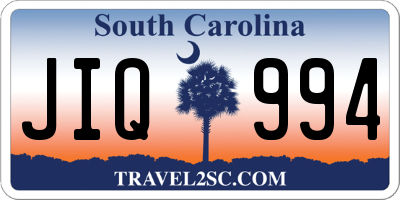 SC license plate JIQ994