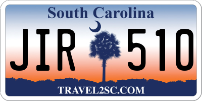 SC license plate JIR510