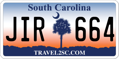 SC license plate JIR664