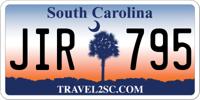 SC license plate JIR795
