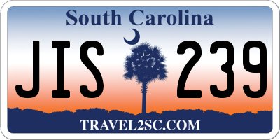 SC license plate JIS239