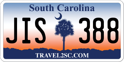 SC license plate JIS388