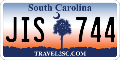SC license plate JIS744