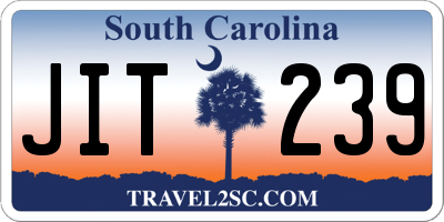 SC license plate JIT239