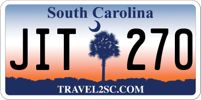 SC license plate JIT270