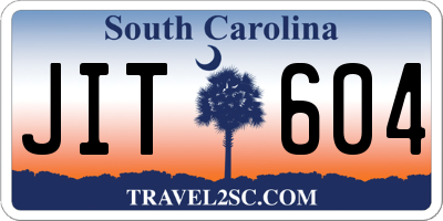 SC license plate JIT604