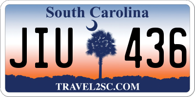 SC license plate JIU436