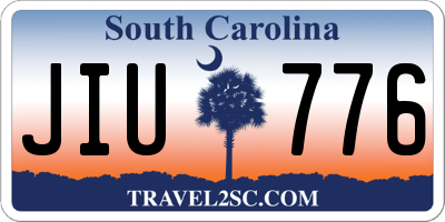 SC license plate JIU776