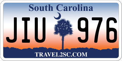 SC license plate JIU976