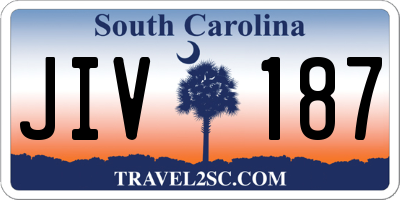SC license plate JIV187