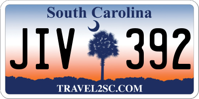 SC license plate JIV392