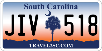 SC license plate JIV518