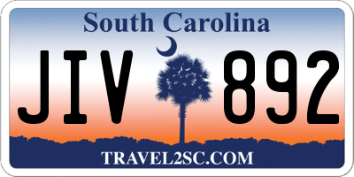 SC license plate JIV892