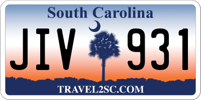 SC license plate JIV931