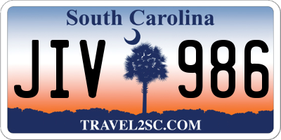 SC license plate JIV986