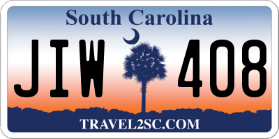 SC license plate JIW408