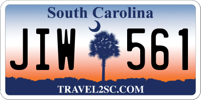 SC license plate JIW561