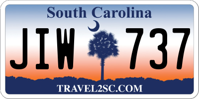 SC license plate JIW737