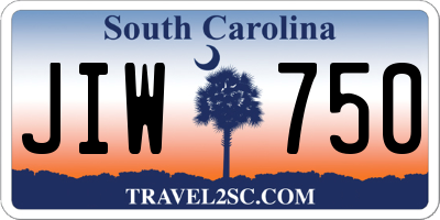 SC license plate JIW750