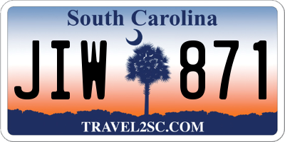 SC license plate JIW871