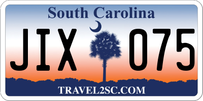 SC license plate JIX075