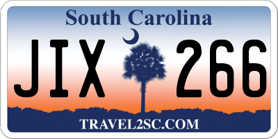 SC license plate JIX266