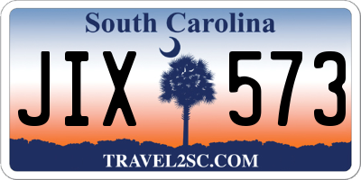 SC license plate JIX573