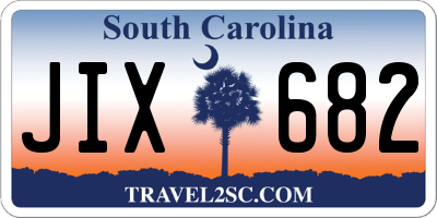 SC license plate JIX682