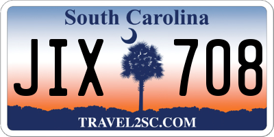 SC license plate JIX708
