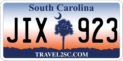 SC license plate JIX923
