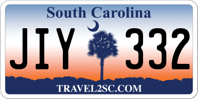 SC license plate JIY332