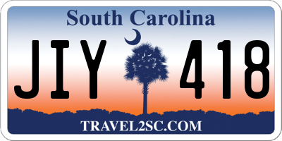 SC license plate JIY418