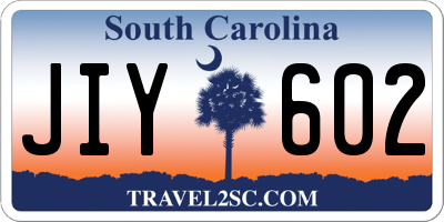 SC license plate JIY602