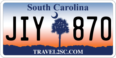 SC license plate JIY870