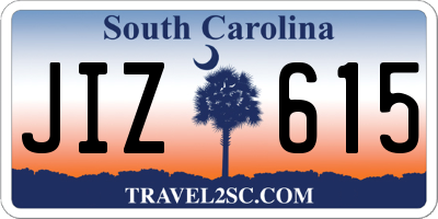 SC license plate JIZ615
