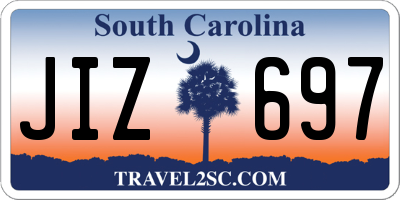 SC license plate JIZ697