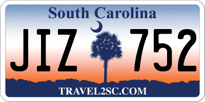 SC license plate JIZ752